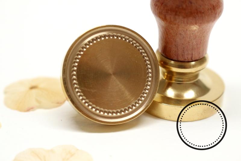 Wax seal stamp - Dotted circle