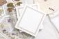 Preview: Notecards - Vintage frame "compass", 25 pieces, two colors