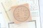 Preview: rubber stamp calendar as circle for every day for bullet journal and planner mounted on wood