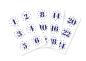 Preview: Stickers - 24 advent stickers, numbers with stars, blue, 40 mm