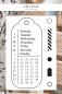Preview: clear stamp set perpetual calendar in form of a tag for every day and every month. for planner, journals and invitations with cute icons to mark the date