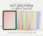 Preview: Digital paper pack - Dot grid paper, 15 different gradients, for A4, A5, letter and half letter