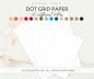 Preview: Digitales Papier Set - Punktraster in 15 Farben auf A4, A5, Letter, Half Letter