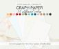 Preview: Digitales Papier Set - Kariertes Papier in 15 Farben auf A4, A5, Letter, Half Letter