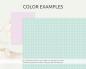 Preview: Digitales Papier Set - Kariertes Papier in 15 Pastellfarben auf A4, A5, Letter, Half Letter
