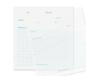 Preview: Note sheets - To-From-Message, cyan, grid on transparent paper