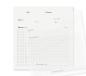 Preview: Note sheets - To-From-Message, black, grid on transparent paper