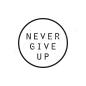 Preview: Rubber stamp - Never give up