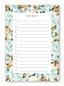 Preview: Notepad A6 Checklist, To do List, Blue Peonies