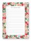 Preview: Notepad A6 Checklist, To do List, Summer floral