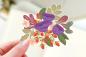 Preview: clear vinyl sticker with florals for waterbottles, laptops