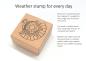 Preview: rubber stamp weather calendar for every day for undated journal and planner