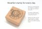 Preview: rubber stamp perpetual calenar with weather for every journal and planner