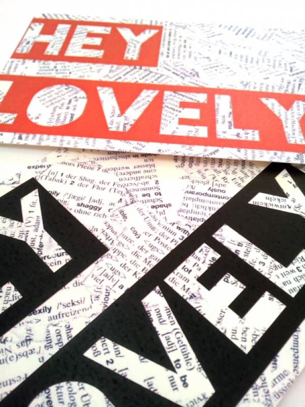 Postcards "HEY LOVELY"