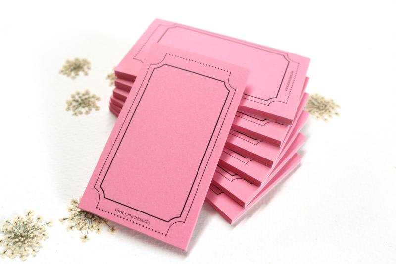 Notepad - Vintage-ticket, pink