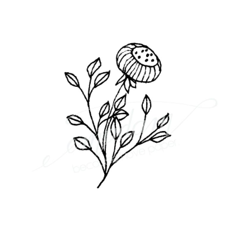 Rubber stamp - Bulb flower