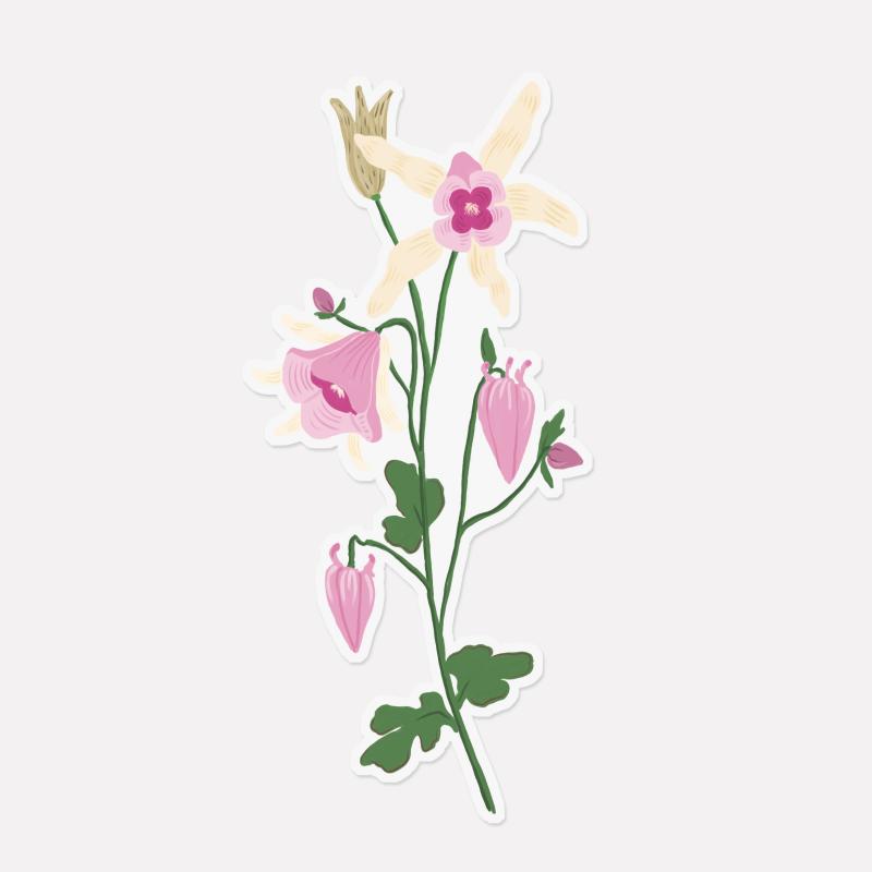 Aufkleber mit zwei lila Allium