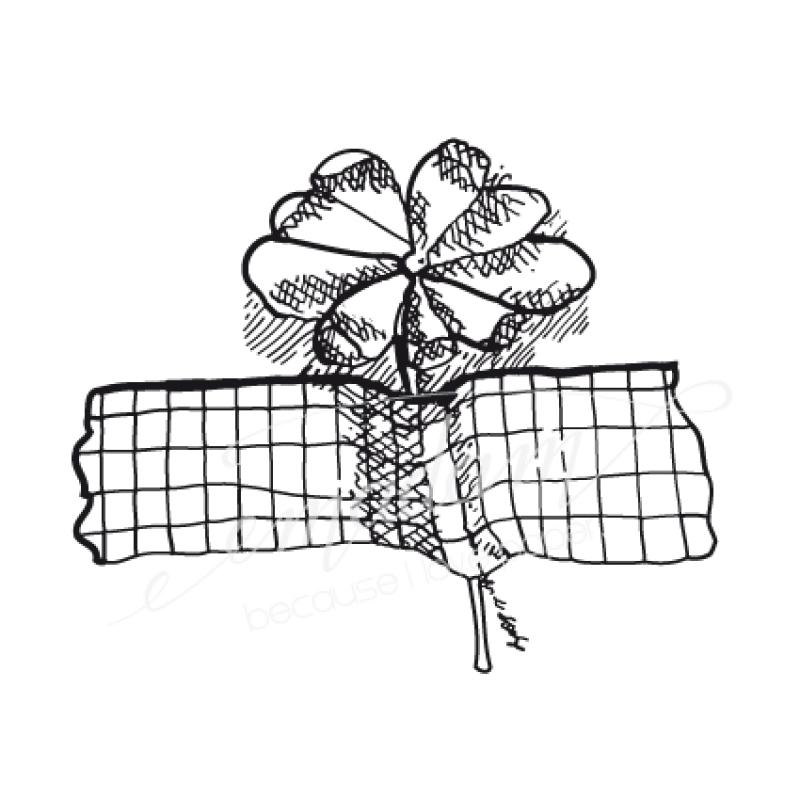 Rubber stamp - Big flower with tape