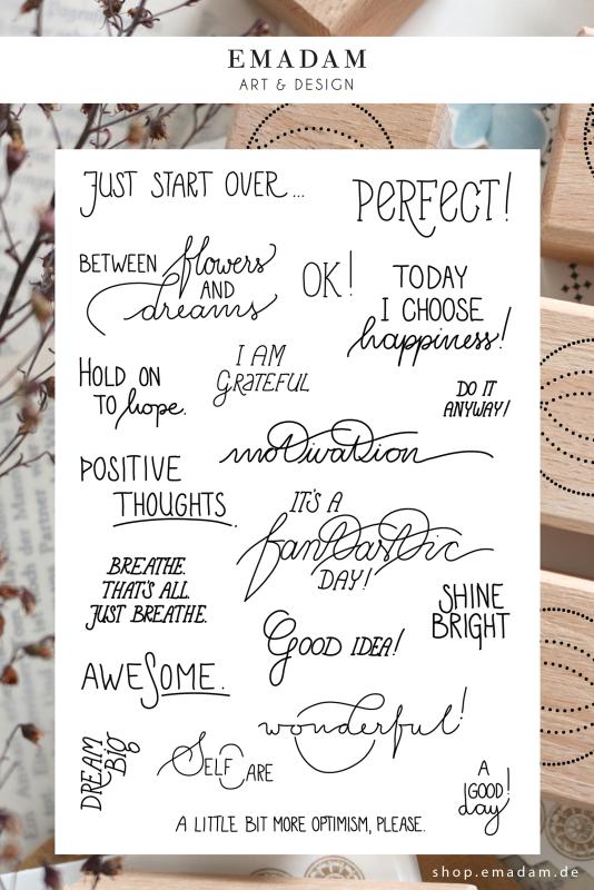 Clear Stamps Set - Motivational sayings Vol.1