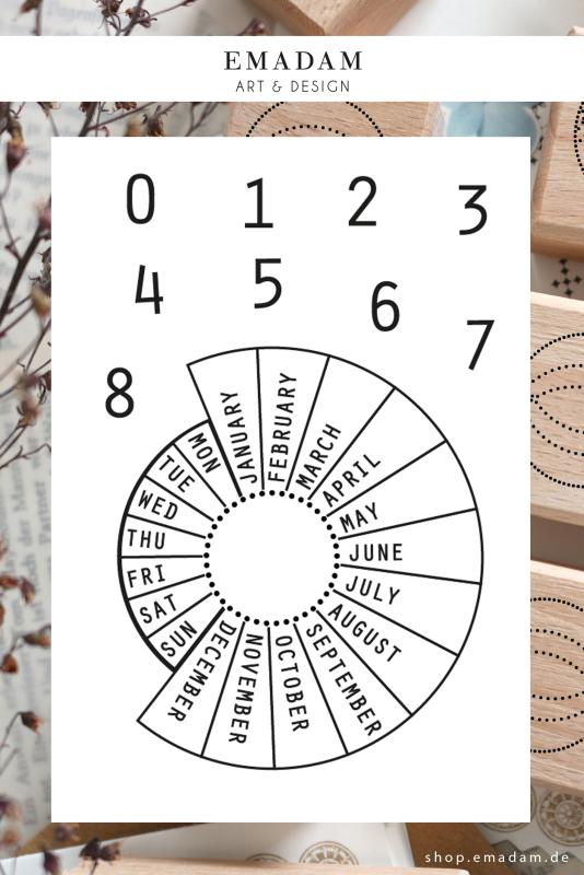 Clear Stamps Set - Small Perpetual calendar