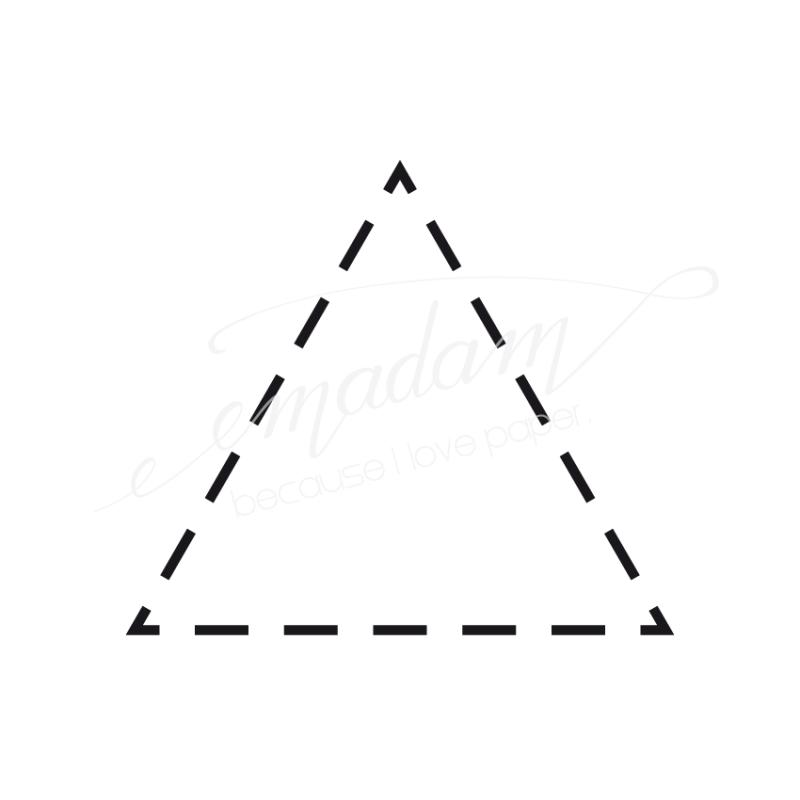 Rubber stamp - Triangle, dashed