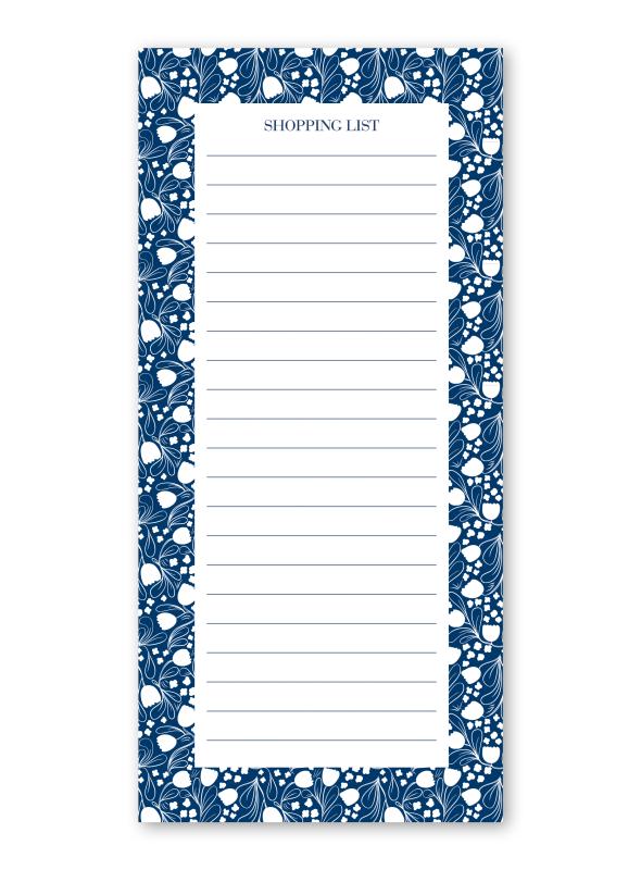 Notepad - White bells, shopping list