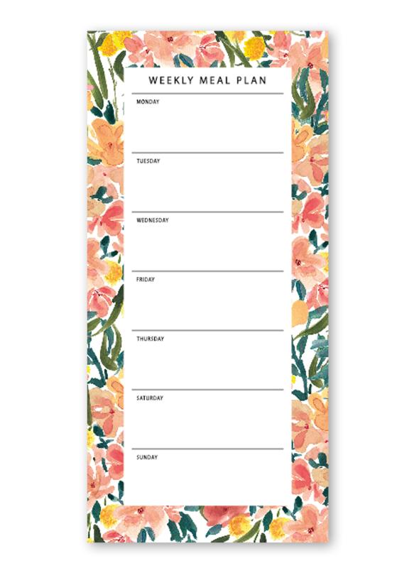 Notepad - Weekly meal plan, Summer Paradise 50 sheets