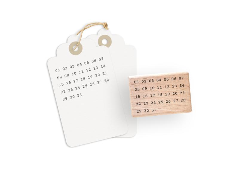 rubber stamp months numbers for invitations, journals, planner and more