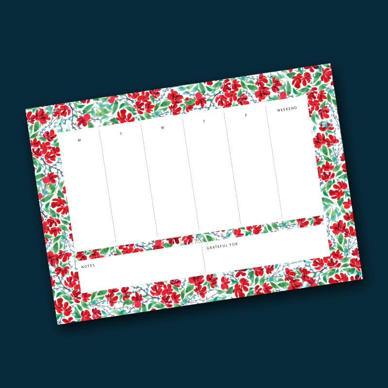Notepad - Weekly planner / overview, Spring awakens