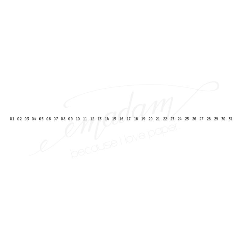 Rubber stamp - Calendar, Month line, horizontal, perfect for 0.5 grids