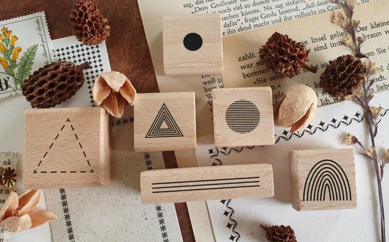 Rubber stamp set - Graphic elements no. 1