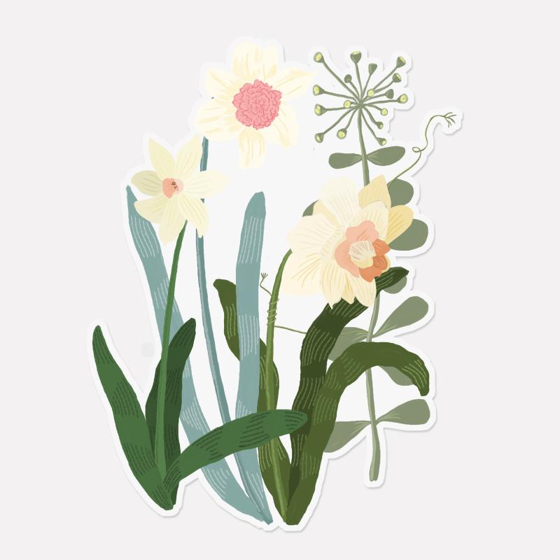 Aufkleber mit zwei lila Allium