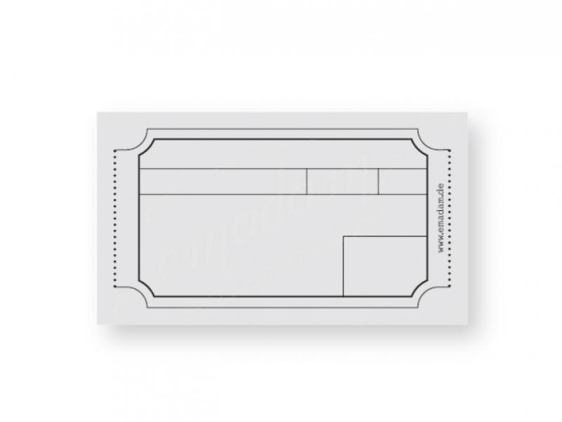 Notepad - Vintage-ticket, grey