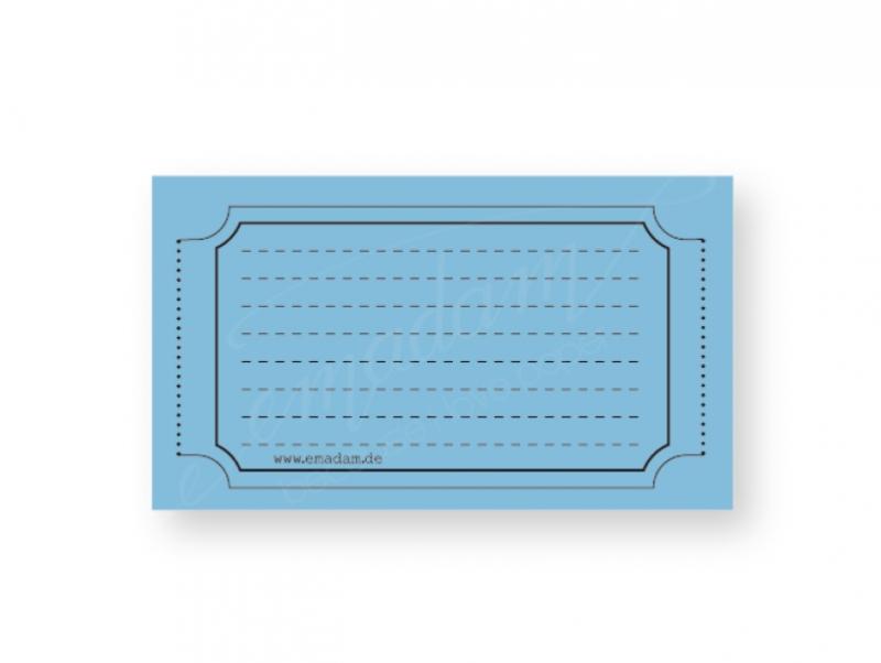Notepad - Vintage-ticket, blue