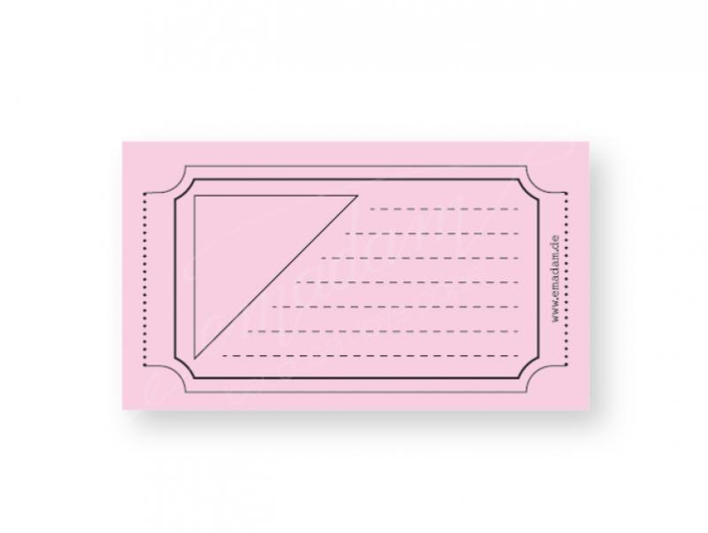 Notepad - Vintage-ticket, Rose