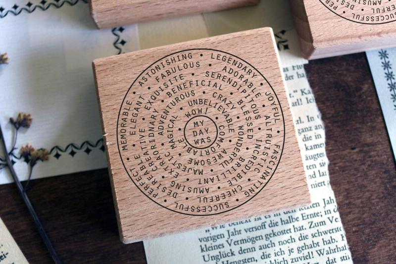 Rubber stamp - Positive vibes circle