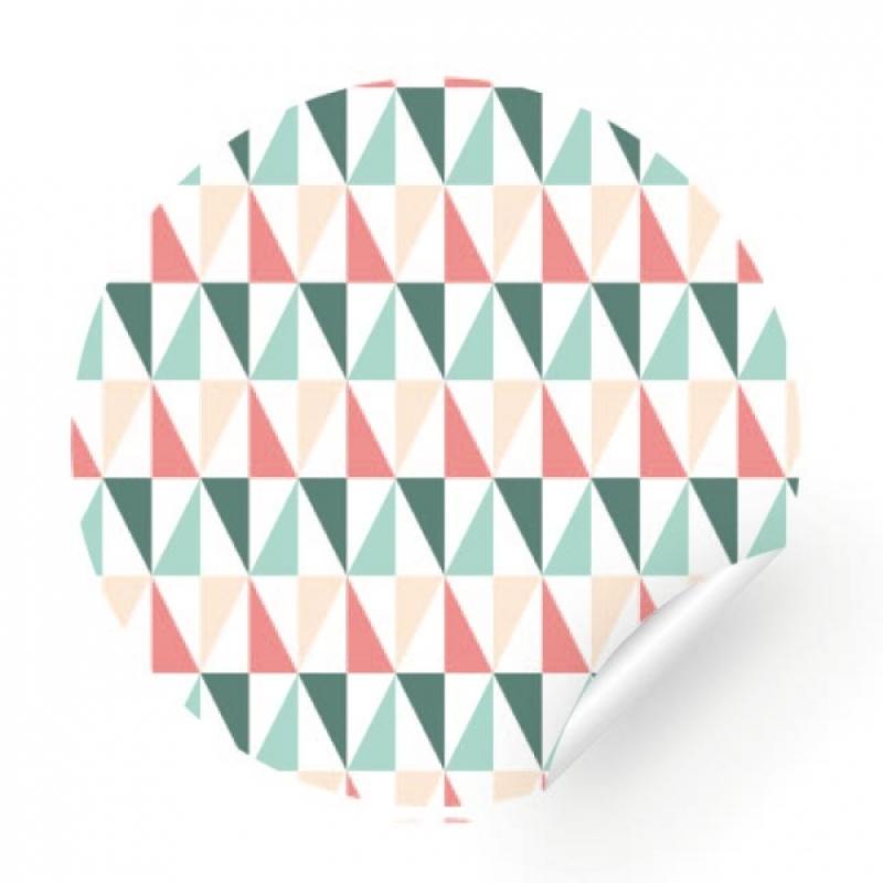 Sticker - Pink and blue triangle, 24 pieces
