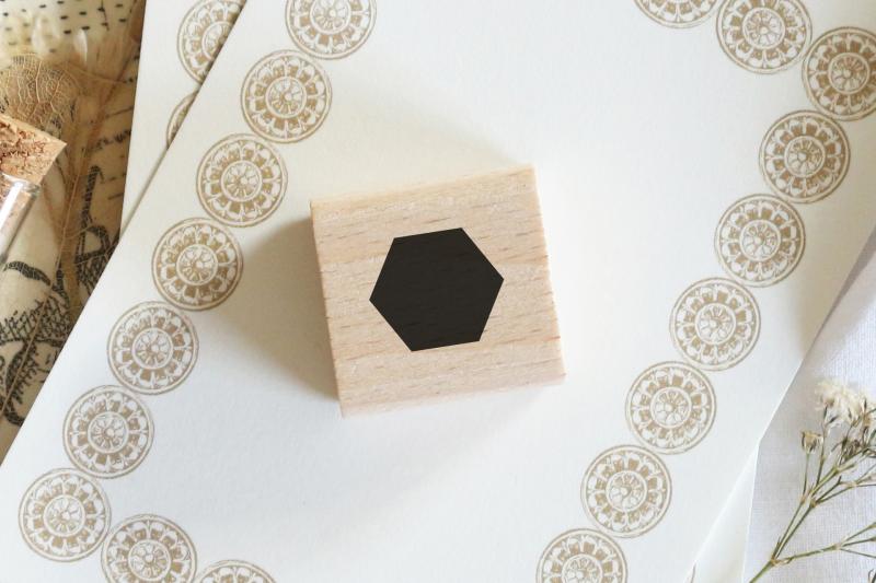 Rubber stamp - Hexagon, filled