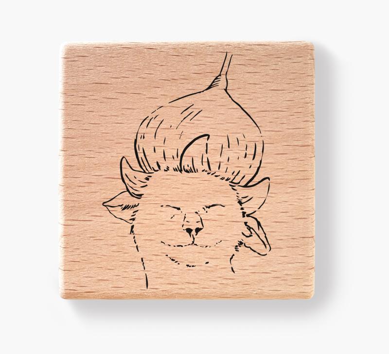 Stempel - Kater mit Tulpenhut