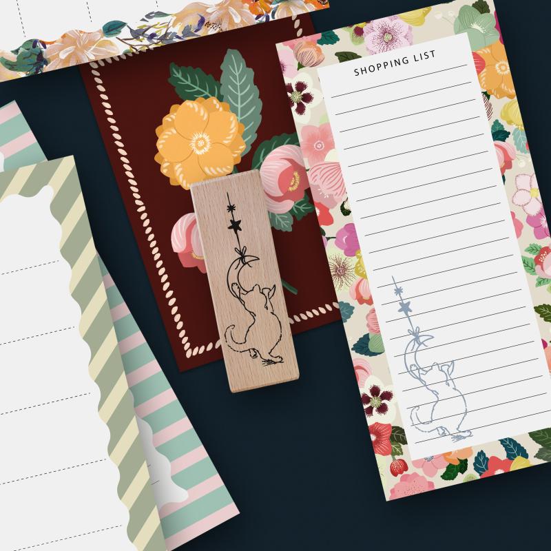 Preview: Stempel - Katze spielt mit Mond