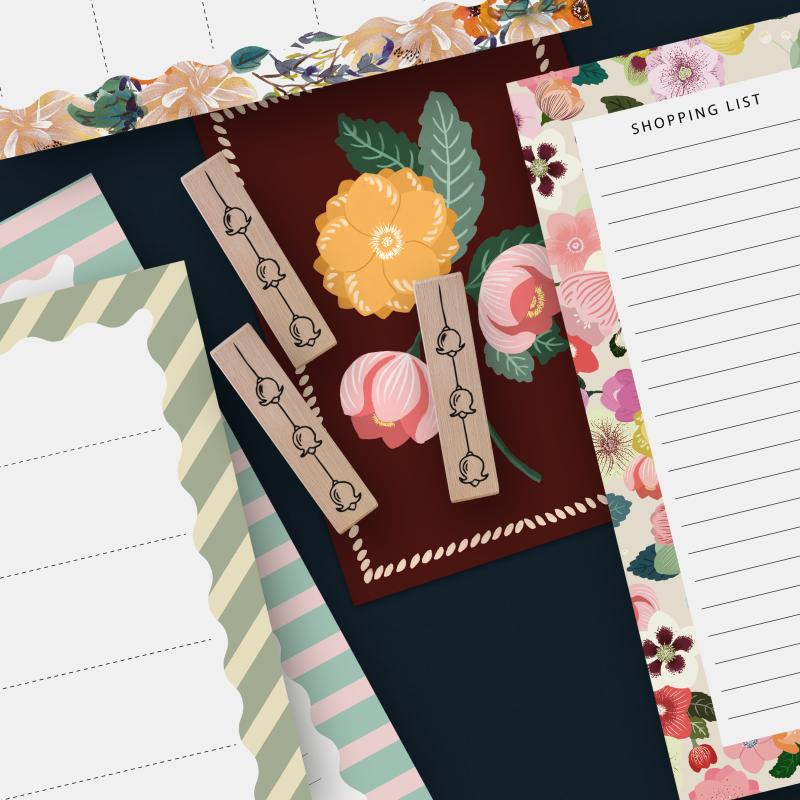 Preview: Rubber stamp - Bell flower garland