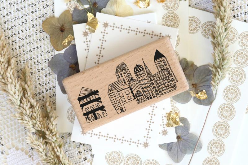 Rubber stamp - Little houses No.3