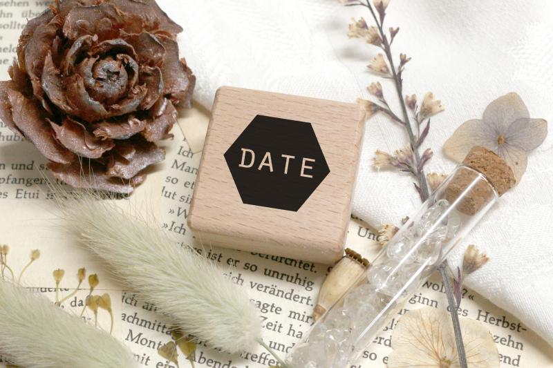 Rubber stamp - Hexagon "Date"