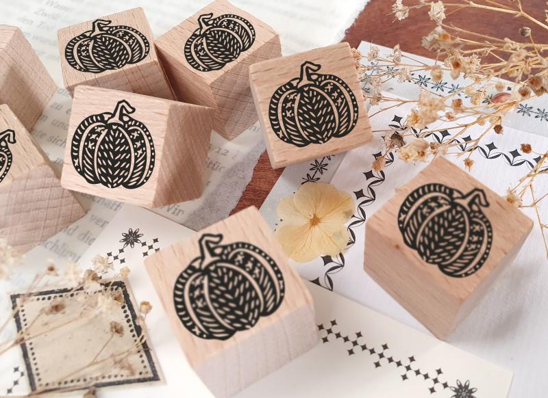 Rubber stamp - Pumpkin with pattern