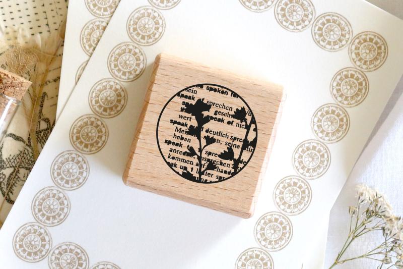 Rubber stamp - Vintage Collage Forget-me-not