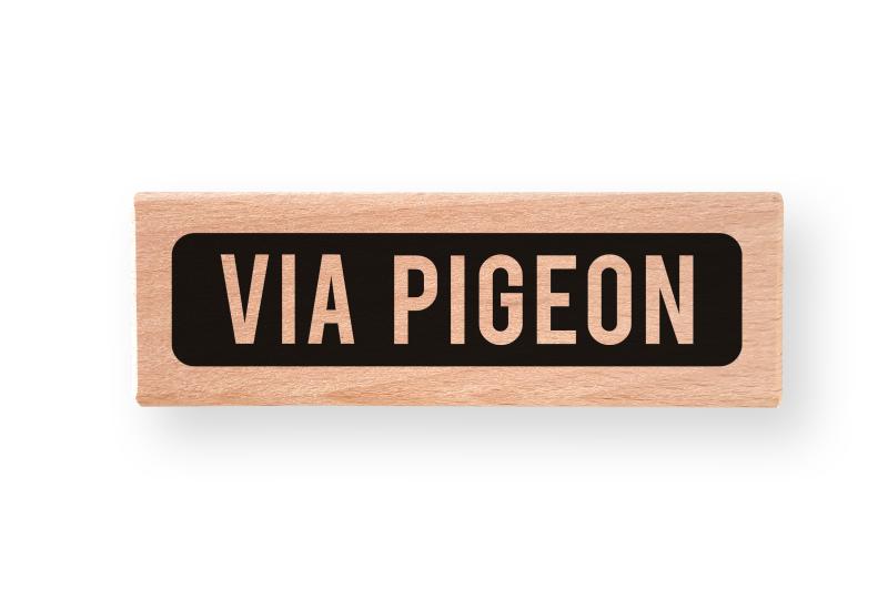 Rubber stamp - VIA PIGEON