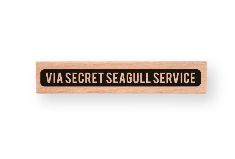 Rubber stamp - VIA SECRET SEAGULL SERVICE