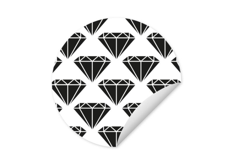 sticker black diamonds