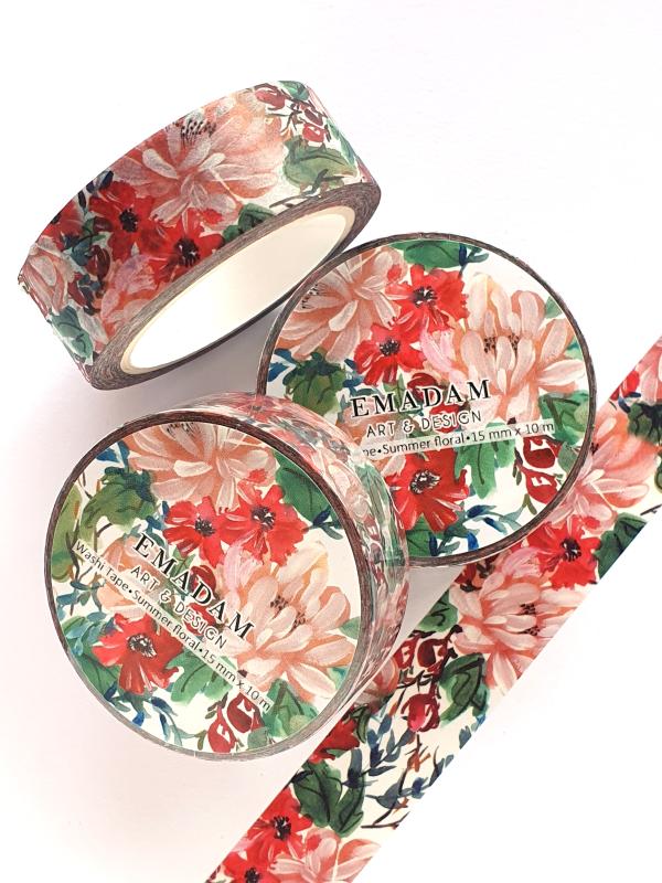 washi tape summer floral