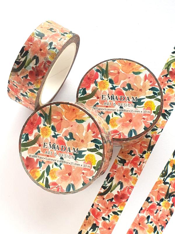 washi tape summer paradise blumenmuster